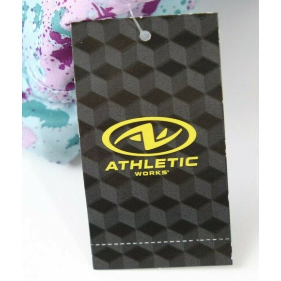 Athletic Works Ladies  Multi Floral High Neck Keyhole Sport Bra Size 36 NEW - Picture 4 of 5